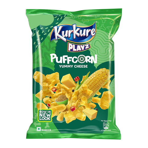 Kurkure Namkeen-Puffcorn (Yummy Cheese) Pouch- Kurkure Namkeen-Puffcorn (leckerer Käse) Beutel